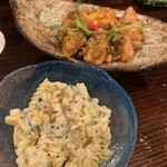 炭火 縁鶏 - マカロニサラダと軟骨