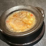 仁修樓 - のど黒　地鶏スープ　パオツァイ