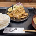 しょうが焼きBaKa - サービスランチ生姜焼き定食@980円