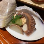 銀座 しのはら - 合わせ外の中は飯蛸と鯛の子