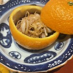 銀座 しのはら - 合鴨すき焼き風　甘夏釜