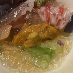 銀座 しのはら - 酢の物　ウニ　うるい