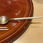 銀座 しのはら - スプーンの柄も素敵