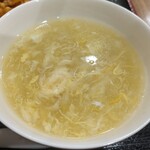 Tachibanaya - 付属のスープと白飯はおかわりOK
