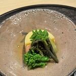 新ばし 星野 - 菜の花　蕨　飯蛸　蕗　筍