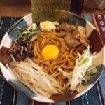 立食い麺処 ハガめん - ぶたバラ軟骨入り油そば
