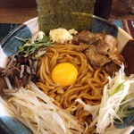 立食い麺処 ハガめん - ぶたバラ軟骨入り油そば