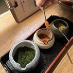 京出汁おでんと旬菜天ぷら 鳥居くぐり - お薬味