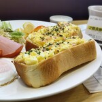 otoha - トーストセットを卵トーストに変更(￥580→680)。贅沢なモーニングじゃ！