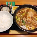 Masudaya - カレー南蛮（1030円）、半ライス（120円）