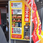 Ramen Toudai - その横には券売機の操作手順が。