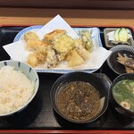 天ぷら はぎ - 天ぷら定食 税込み1100円