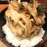 Izawa - 季節のかき揚げ　菜の花　海老など　美味でした