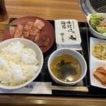 焼肉 平城苑 - ランチメニューのカルビハラミセット