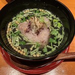 週末麺処 らくらひとしな - 赤鯛茶（¥250）