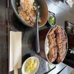 うなぎの与助 - 特上ひつまぶし　ご飯マシ1 茶碗のご飯は相方からのプレゼント　笑