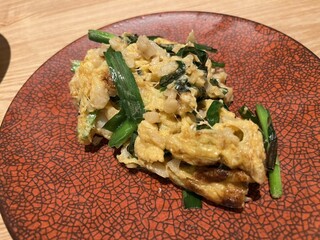 Chuugokuryouri Yuzu - 春ニラと海老の卵炒め