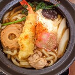 Magoshirou Soba - 鍋焼きアップ