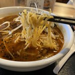 Chuugoku Hanten Shinken - 縮れ麺にスープがよく絡む