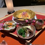 杦 - 雛ずし、魚介の黄身酢ジュレ和え