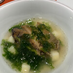 杦 - 先付け　まずは暖かいものを　丹後黒鮑の飯蒸し