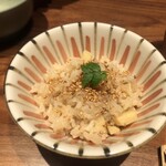 汐見 - タケノコ炊き込みご飯。子どもたち用に