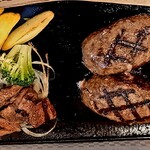 ビッグボーイ - 大俵ハンバーグステーキ&乱切りステーキ  1,760円