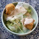茶房　まめ家 - 豆腐の唐揚げサラダ