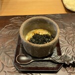 天ぷら たけうち - 渡り蟹 天草海苔 茶碗蒸