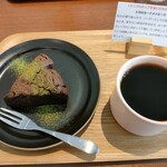 Ichikishima Kohi - 抹茶ガトーショコラのコーヒーセット