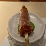 スリオラ - たけのこのフライ、パンチェッタのせ