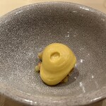 スリオラ - 余市のあん肝のコンヒィ　安納芋のソース