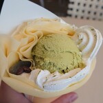 KOMEKOクレープ - 料理写真:笹団子クレープ抹茶アイス入り