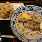 丸亀製麺 - 牡蠣ぶっかけと舞茸天