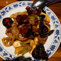 横浜中華街 重慶飯店 本館 - ラム肉の唐辛子炒め