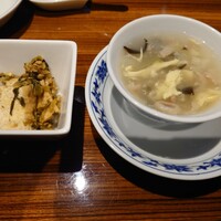 横浜中華街 重慶飯店 本館 - 本日の副菜と今週のスープ