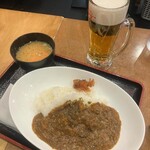 串かつ でんがな - 生ビールとカレー