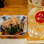 鳥昇 - 菜の花のおひたし　450円