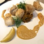 CIRCULO - ④アンコウのフリット　～あん肝ソース　ピぺラード～（2024/3/5)