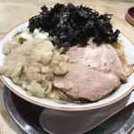 新潟老麺 あばり - 燕鬼背油老麺+ばらのり+麺大盛り　アップ