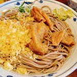 更科 - 冷やしたぬきそば　大盛