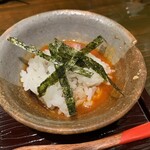 静音 - 月見つくね→白ご飯投入