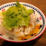 セロリとパクチー - よだれ鶏