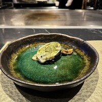鉄板焼き あさひ - 鮑のグラチネ風
