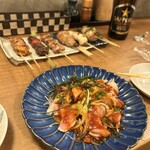 魚肉菜 座頭 道安 - おまかせ串六種盛り1660円