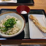 松製麺所 - 釜玉うどん＋ちくわ天