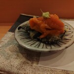 秋田 てんぷら みかわ - ⑪海苔天ウニ乗せ