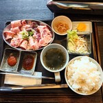 焼肉ほるもん 蒼 - ほるもんメガ盛りランチ