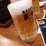 塩ホルモン 炭や - ジョッキ冷え冷え