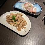 Bosuton Guriru - 炙り鶏皮ポン酢とスモーク鴨肉